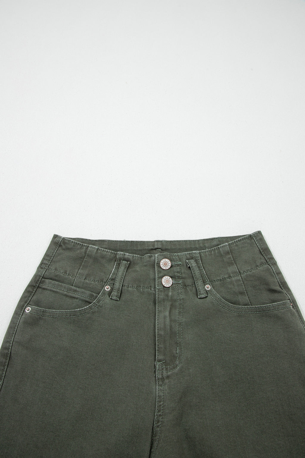 Black 2-Button High Waist Flared Bottom Jeans