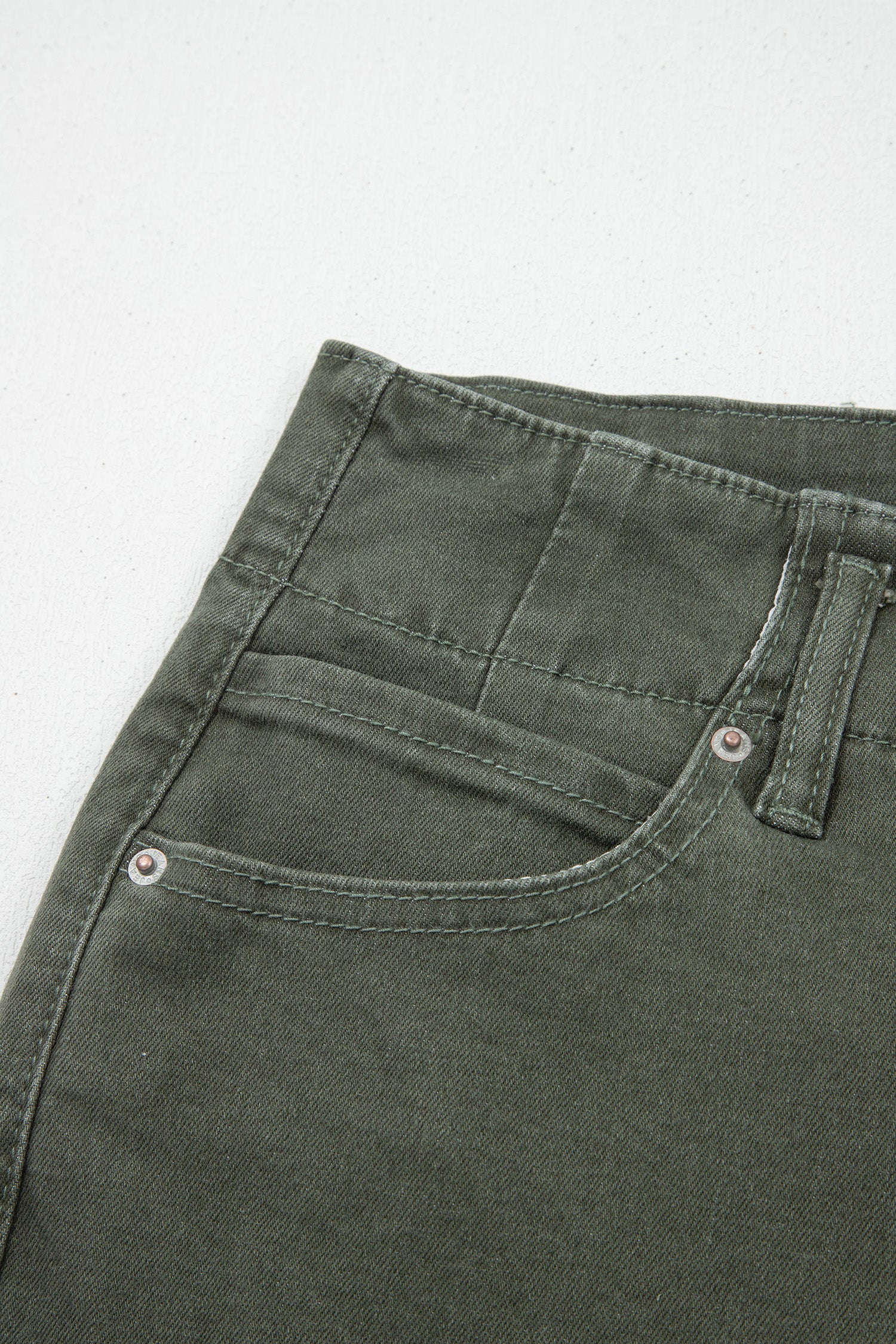 Black 2-Button High Waist Flared Bottom Jeans