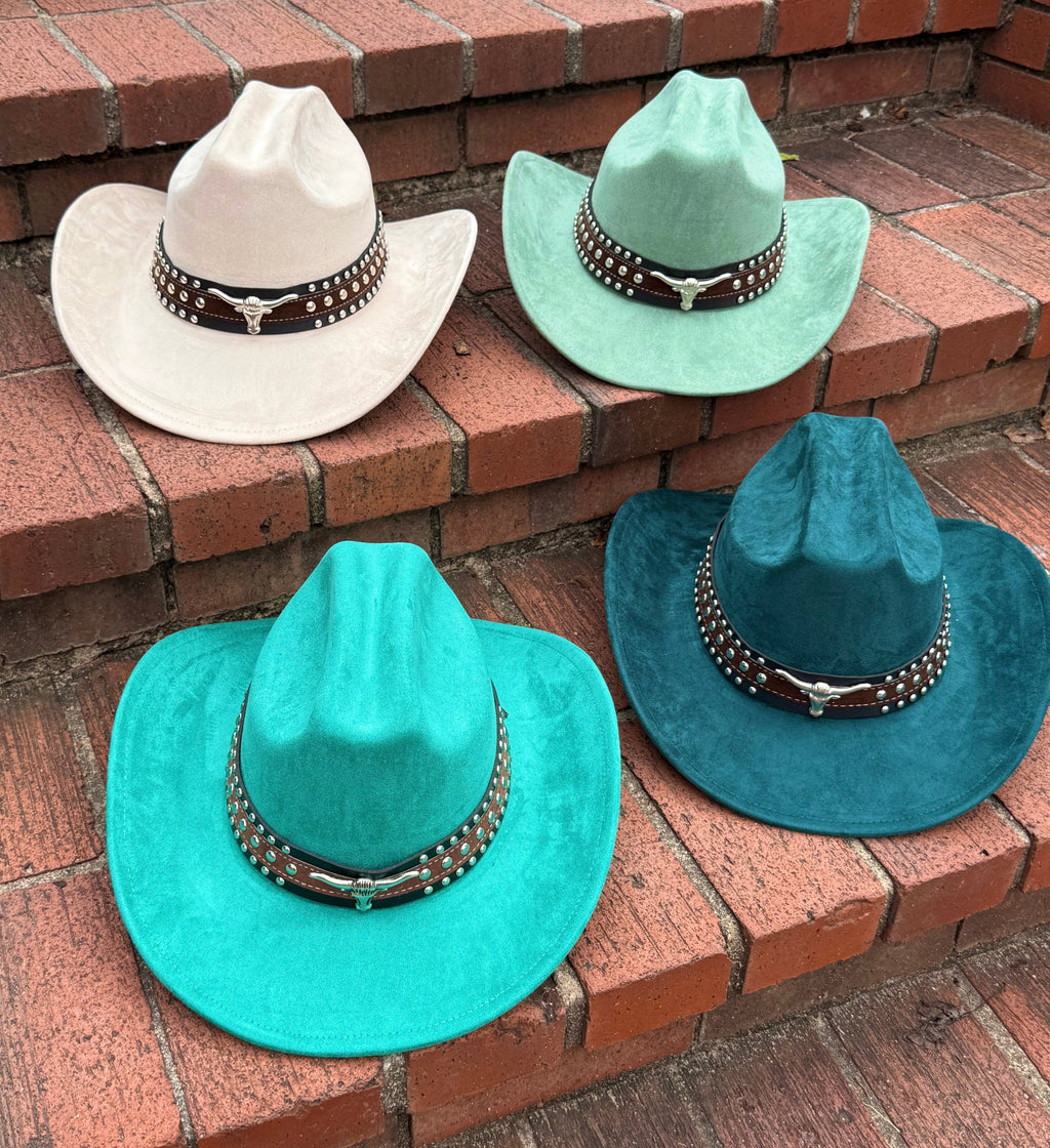 Premium Suede Cowboy Hat - At Dusk Design,  Unisex ,Adjustable & Stylish Suitable for Pyrography, Laser Engraving