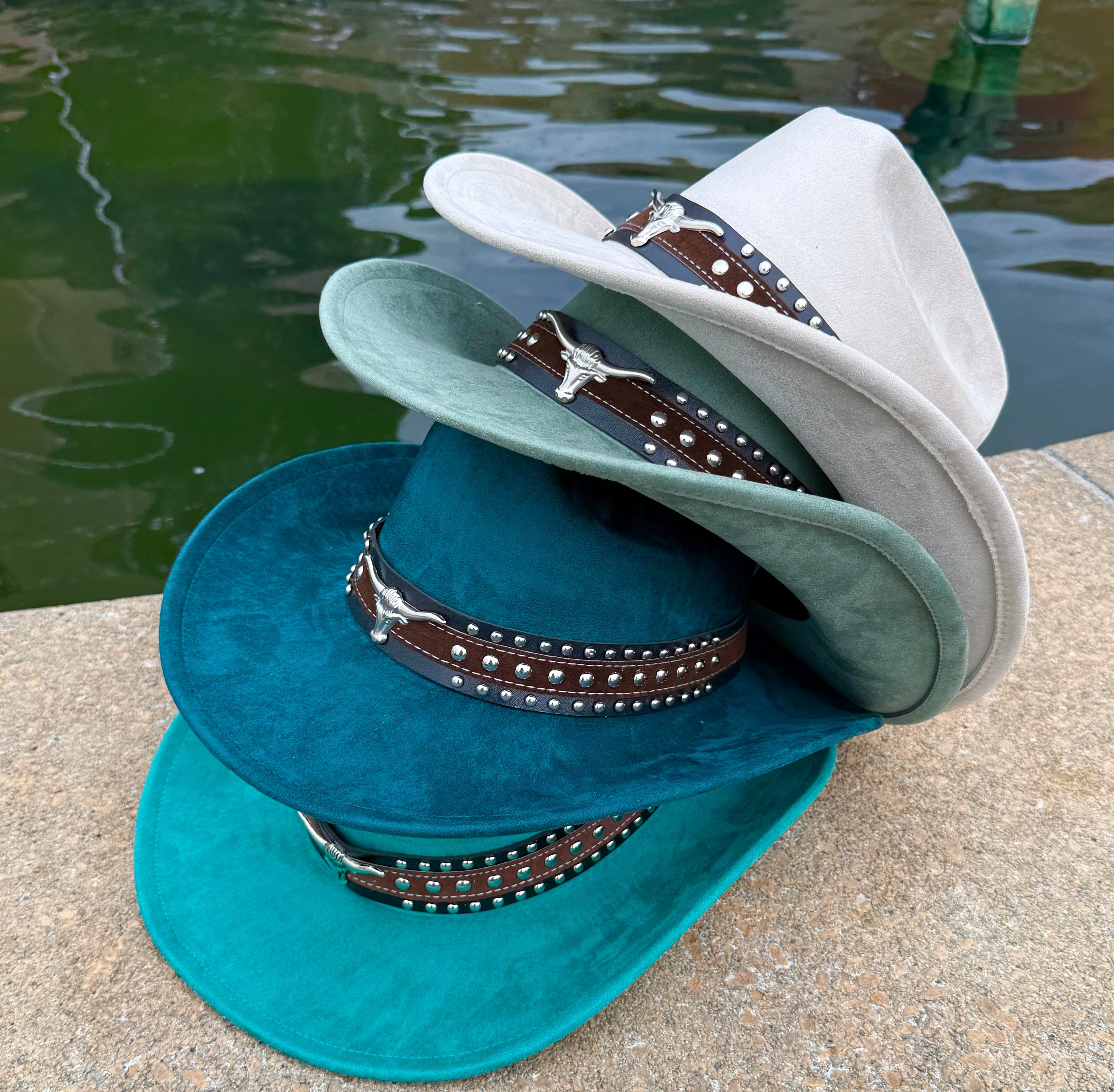 Premium Suede Cowboy Hat - At Dusk Design,  Unisex ,Adjustable & Stylish Suitable for Pyrography, Laser Engraving