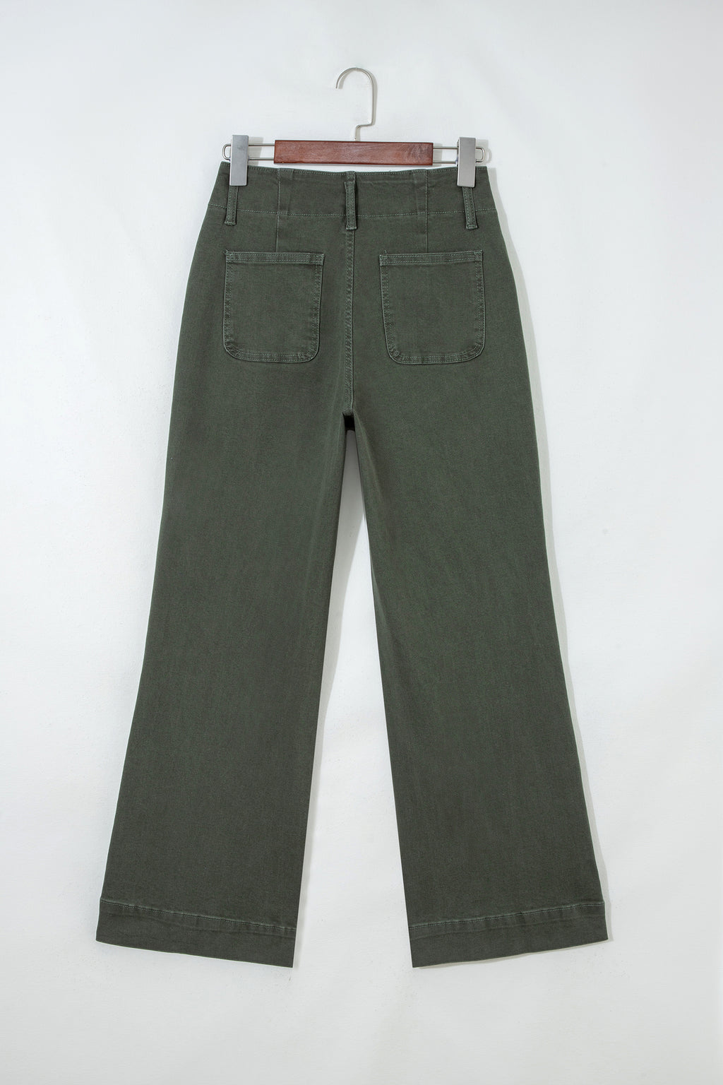 Black 2-Button High Waist Flared Bottom Jeans
