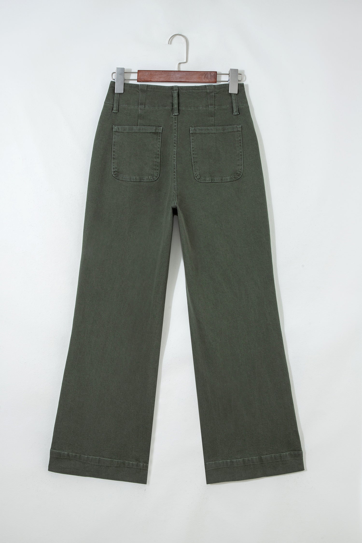 Black 2-Button High Waist Flared Bottom Jeans