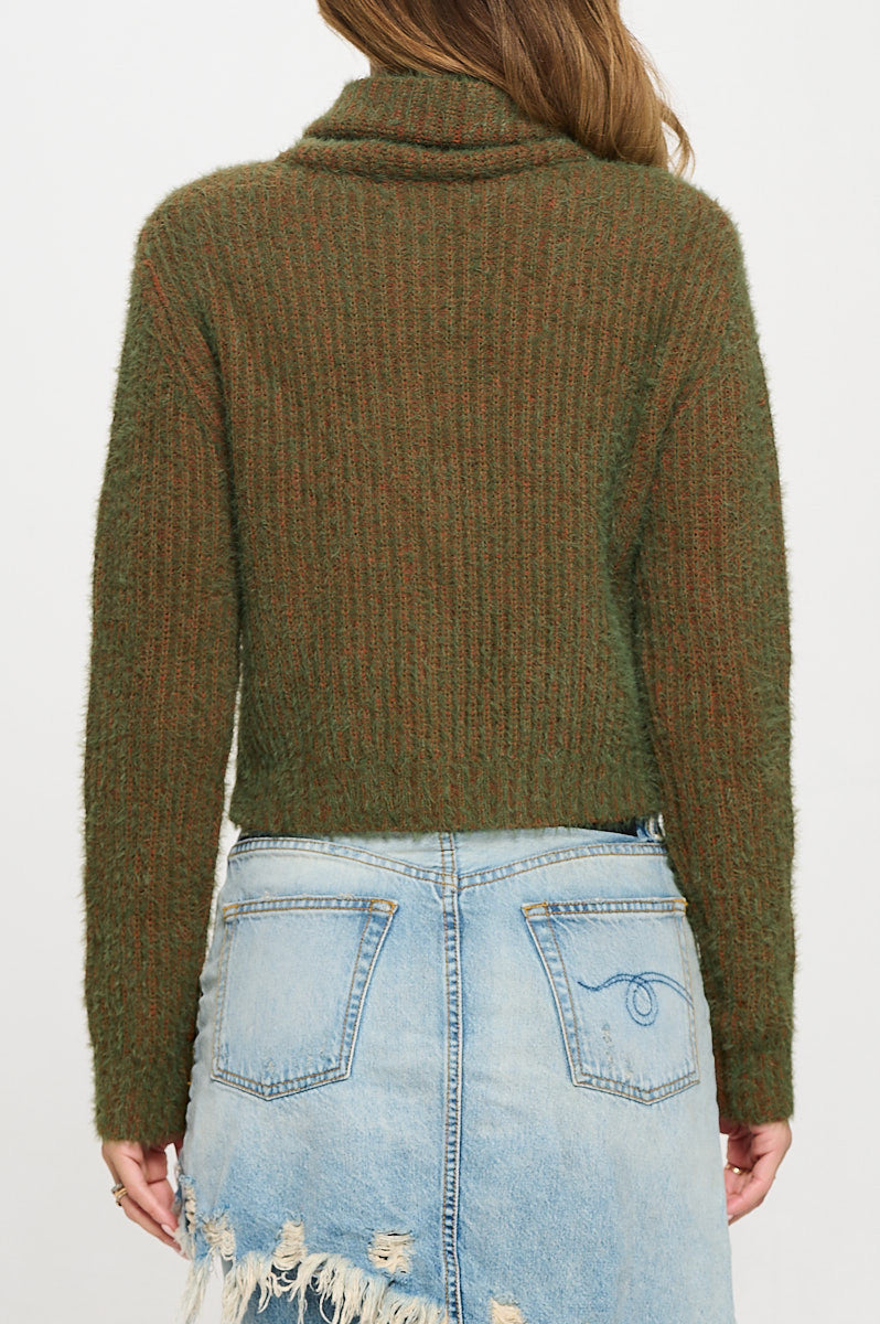 Knit Long Sleeve Collard Cardigan with Buttons